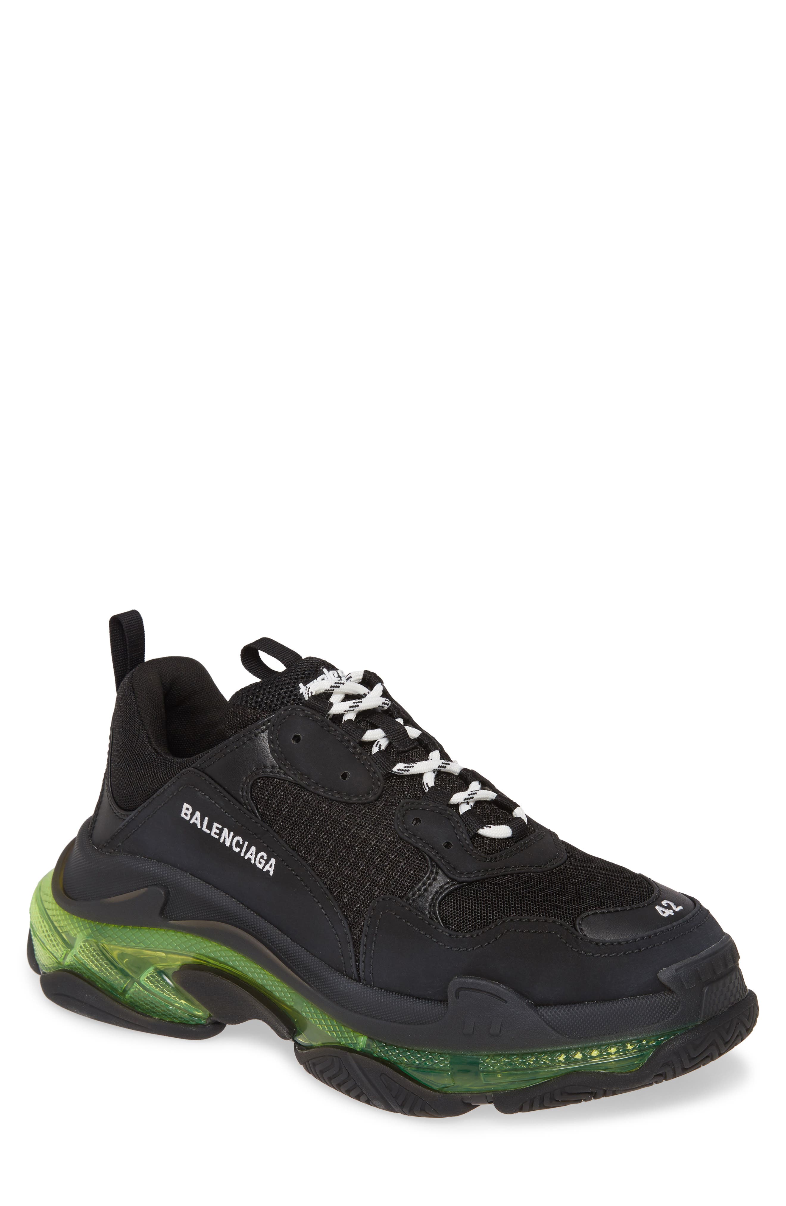 Triple S leather and mesh trainers BALENCiAGA EN